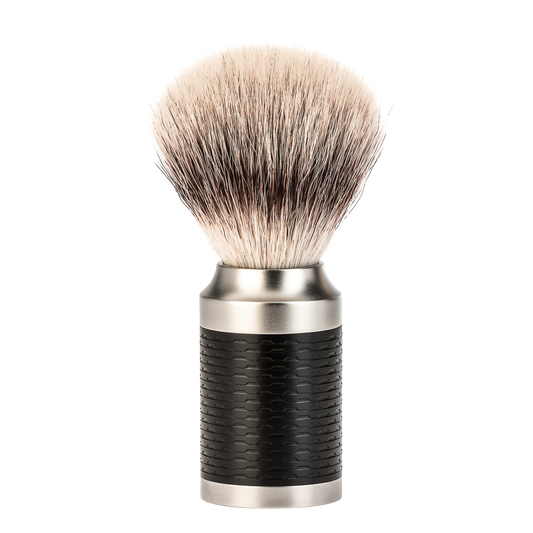 MUHLE 31M96 ROCCA SILVERTIP FIBRE® SHAVING BRUSH- MATTE BLACK HANDLE