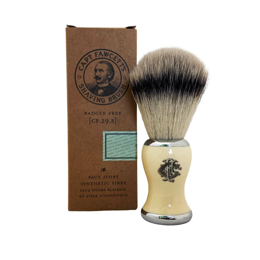 CAPTAIN FAWCETT BADGER FREE SHAVING BRUSH WITH FAUX IVORY HANDLE - Blackwood Barbers