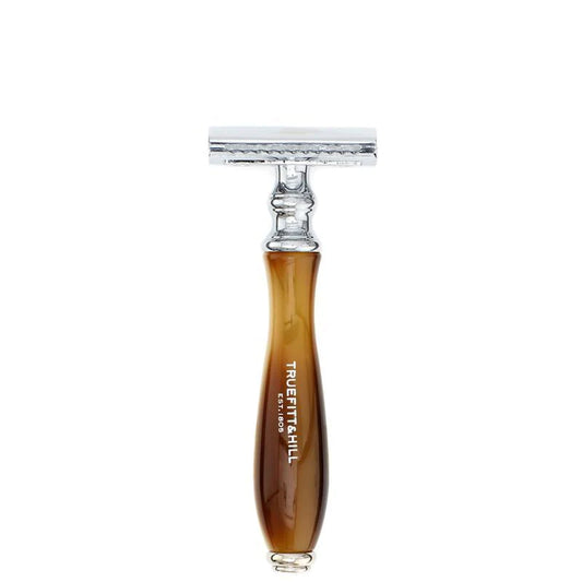TRUEFITT & HILL WELLINGTON RAZOR – DOUBLE EDGE SAFETY RAZOR - FAUX HORN