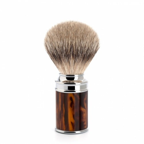 MUHLE Silvertip Fine Badger Brush HIGHGRADE TORTOISESHELL RESIN HANDLE 091 M 108 - Blackwood Barbers