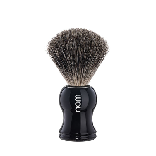 NOM PURE BADGER SHAVING BRUSH BLACK - Blackwood Barbers