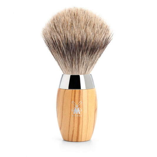 MUHLE KOSMO fine badger brush. olive wood handle 281H870 - Blackwood Barbers