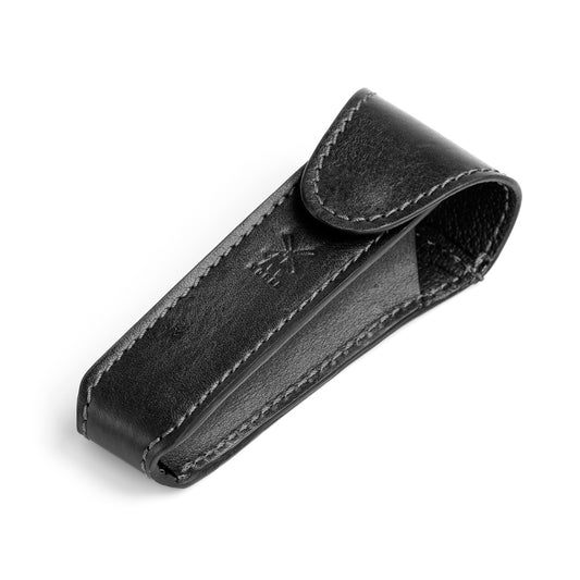 MUHLE LEATHER POUCH FOR TRADITIONAL SAFETY RAZOR- BLACK - Blackwood Barbers