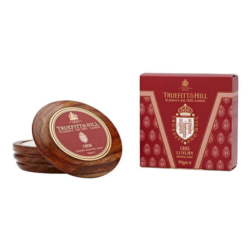 TRUEFITT & HILL 1805 LUXURY SHAVING SOAP IN WOODEN BOWL