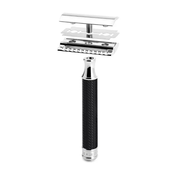 MUHLE TRADITIONAL R89 CLOSED COMB SAFETY RAZOR– BLACK HANDLE