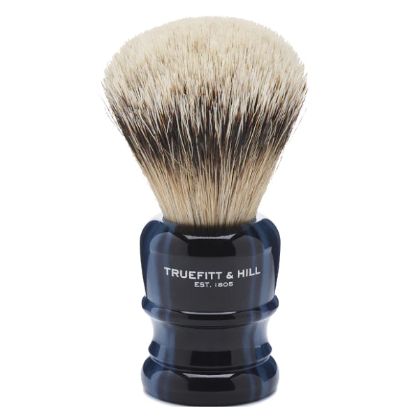 TRUEFITT & HILL WELLINGTON SUPER BADGER SHAVING BRUSH - BLUE OPAL