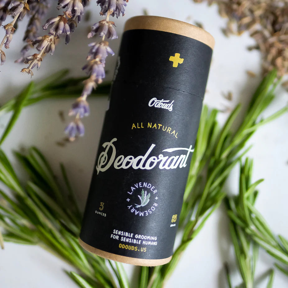 O'DOUDS DEODORANT- LAVENDER & ROSEMARY 85g