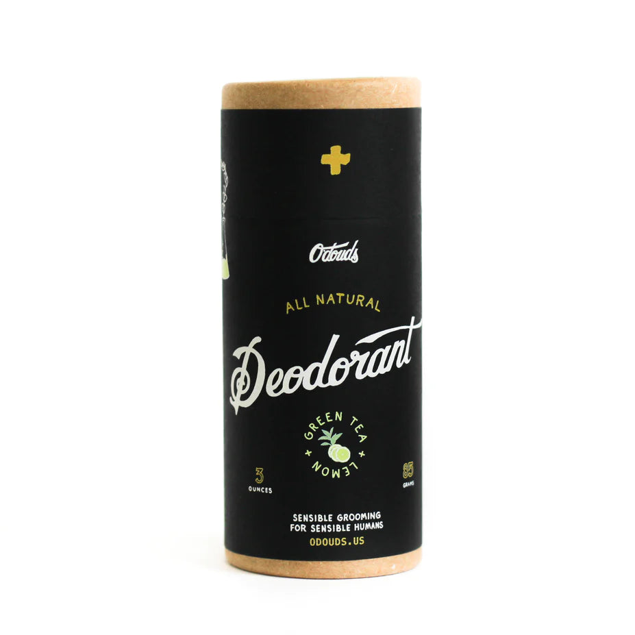 O'DOUDS DEODORANT- GREEN TEA & LEMON 85g