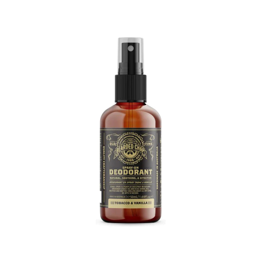 THE BEARDED CHAP TOBACCO & VANILLA SPRAY-ON DEODORANT - Blackwood Barbers