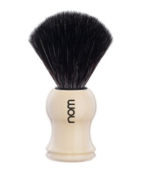 NOM GUSTAV BLACK FIBRE SHAVING BRUSH- CREAM