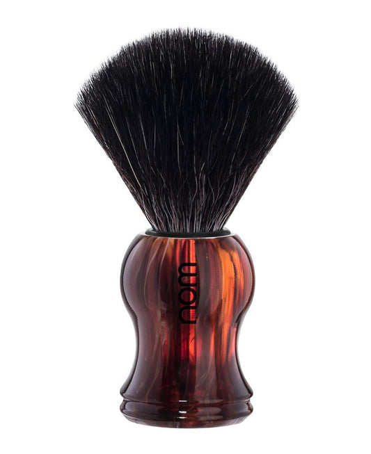 NOM GUSTAV BLACK FIBRE SHAVING BRUSH- TORTOISESHELL