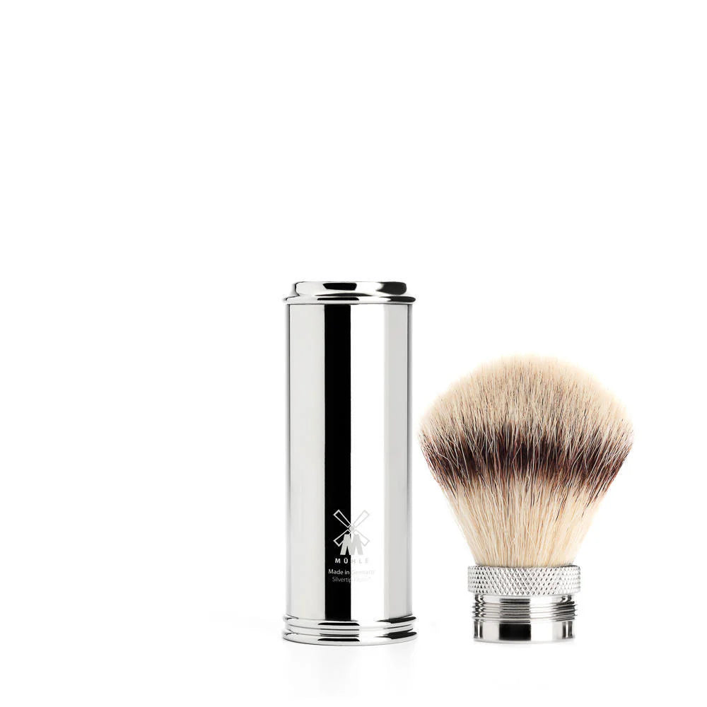 MUHLE TRAVEL M20 SILVERTIP FIBRE® SHAVING BRUSH – METAL