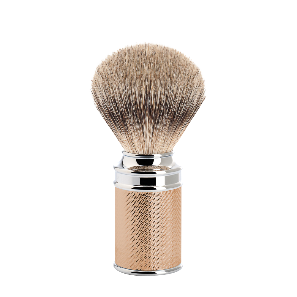 MUHLE TRADITIONAL M89 SILVERTIP BADGER HAIR SHAVING BRUSH – ROSEGOLD